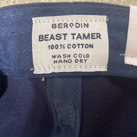 Berodin Wax Navy Beast Tamer Baseball Hat Cap & Metal Wax Can Holder & Scraper - Picture 5 of 8